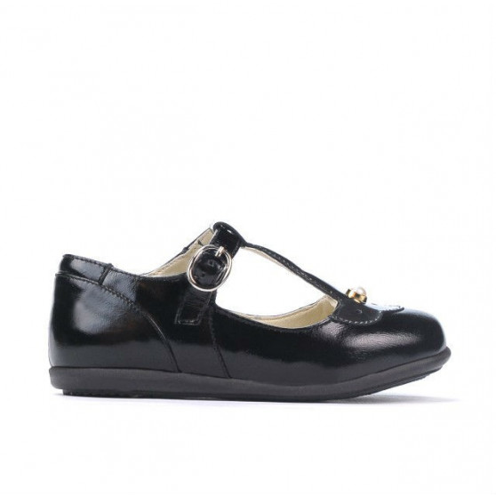Zapatos para niños pequeños 63c charol negro combinado