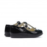Zapatos para niños pequeños 63c charol negro combinado