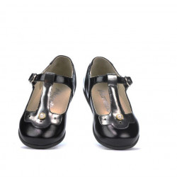 Zapatos para niños pequeños 63c charol negro combinado