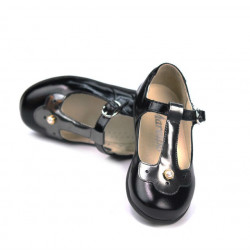 Zapatos para niños pequeños 63c charol negro combinado