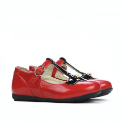 Zapatos para niños pequeños 63c charol rojo combinado