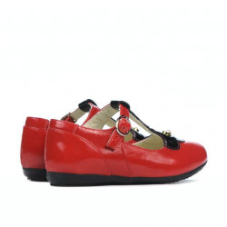 Zapatos para niños pequeños 63c charol rojo combinado
