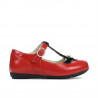 Zapatos para niños pequeños 63c charol rojo combinado