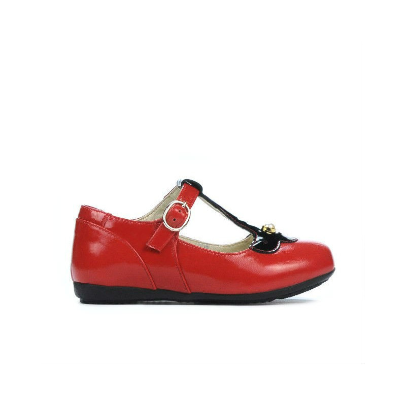 Zapatos para niños pequeños 63c charol rojo combinado