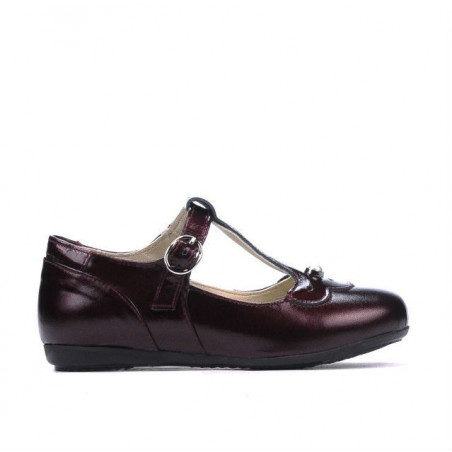 Zapatos para niños pequeños 63c charol burdeos