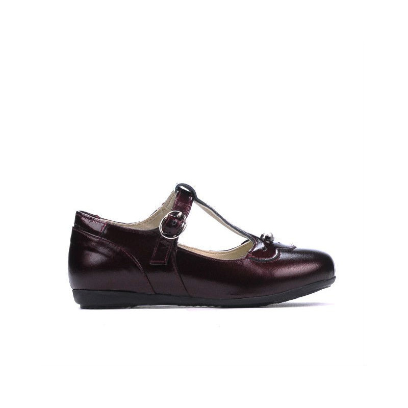 Zapatos para niños pequeños 63c charol burdeos