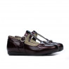 Zapatos para niños pequeños 63c charol burdeos