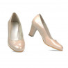 Zapatos elegantes de mujer 1209 charol marfil