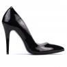 Zapatos elegantes de mujer 1241 charol negro
