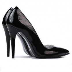 Zapatos elegantes de mujer 1241 charol negro