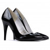 Zapatos elegantes de mujer 1241 charol negro