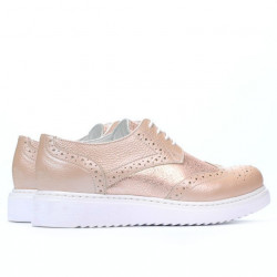 Zapatos casuales para mujer 663-2 polvo nácar combinado