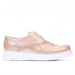 Zapatos casuales para mujer 663-2 polvo nácar combinado