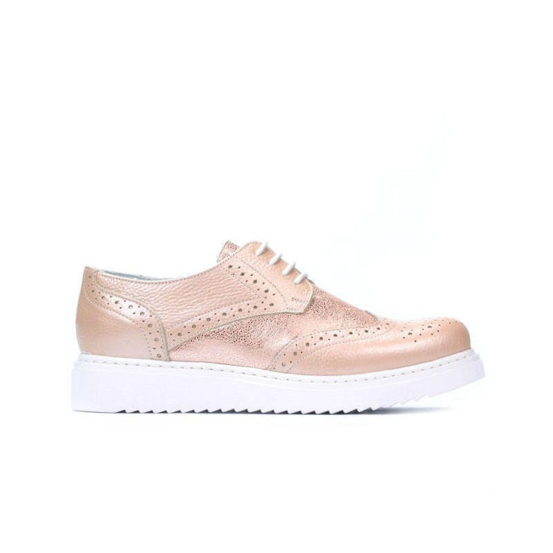 Zapatos casuales para mujer 663-2 polvo nácar combinado