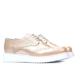 Zapatos casuales para mujer 663-2 polvo nácar combinado