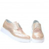 Zapatos casuales para mujer 663-2 polvo nácar combinado