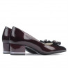 Zapatos elegantes para mujer 1270 charol burdeos satinado