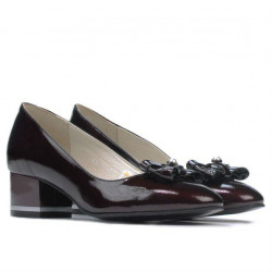Zapatos elegantes para mujer 1270 charol burdeos satinado