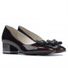 Zapatos elegantes para mujer 1270 charol burdeos satinado