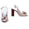 Sandalias de mujer 1256 burdeos floral multicolor