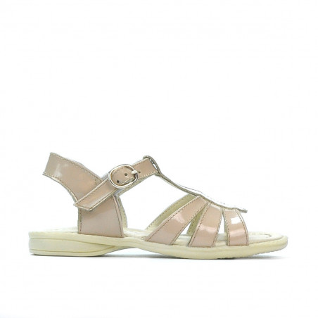 Sandalias para niños pequeños 53c charol marfil