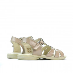 Sandalias para niños pequeños 53c charol marfil