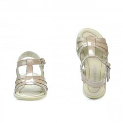 Sandalias para niños pequeños 53c charol marfil