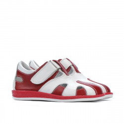 Zapatos para niños pequeños 07-1c rojo+blanco