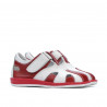 Zapatos para niños pequeños 07-1c rojo+blanco
