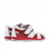 Zapatos para niños pequeños 07-1c rojo+blanco