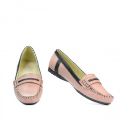 Mocasines mujer 619 rosa+café