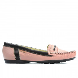 Mocasines mujer 619 rosa+café