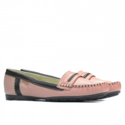 Mocasines mujer 619 rosa+café