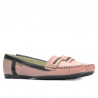 Mocasines mujer 619 rosa+café