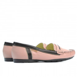 Mocasines mujer 619 rosa+café