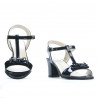 Sandalias mujer 1257 charol índigo nacarado