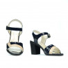 Sandalias de mujer 5042 charol índigo+beige