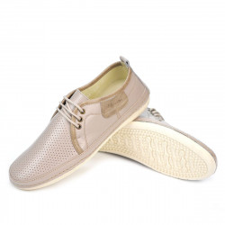Mocasines para hombres 865-1 beige+arena