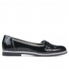 Zapatos casuales de mujer 699 charol negro combinado