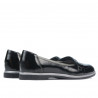 Zapatos casuales de mujer 699 charol negro combinado