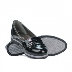 Zapatos casuales de mujer 699 charol negro combinado