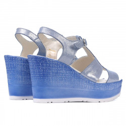Sandalias mujer 5054 azul plata