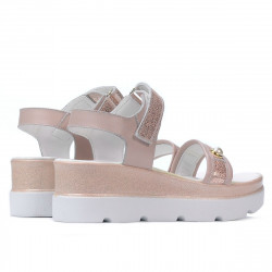 Sandalias mujer 5051 polvo nácar combinado