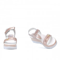 Sandalias mujer 5051 polvo nácar combinado