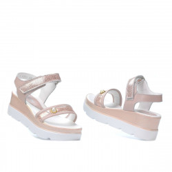 Sandalias mujer 5051 polvo nácar combinado