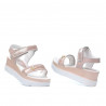 Sandalias mujer 5051 polvo nácar combinado