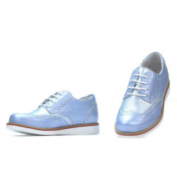 Zapatos para niños 154 azul perla combinado