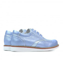 Zapatos para niños 154 azul perla combinado