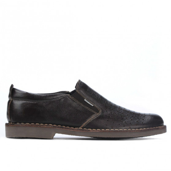 Zapatos casuales para hombre 7200p café perforado