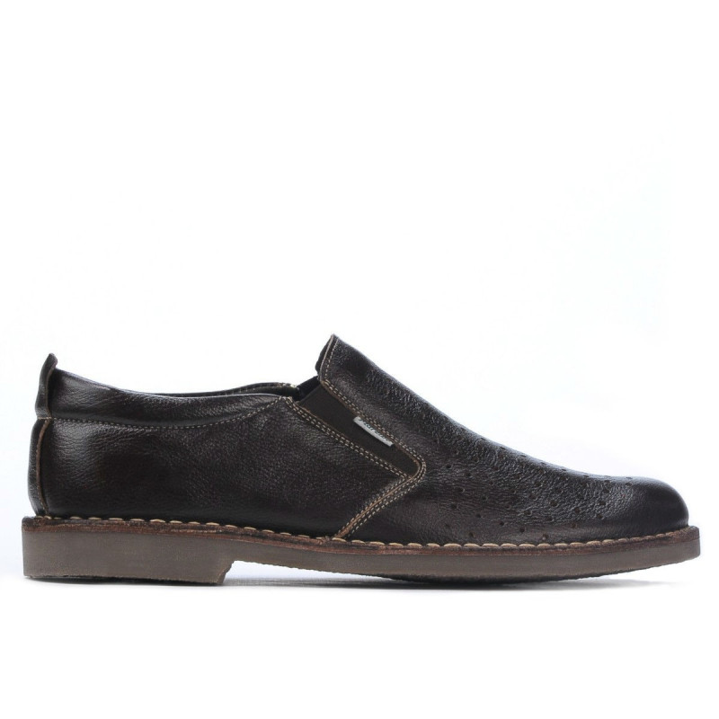 Zapatos casuales para hombre 7200p café perforado
